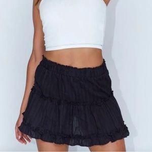 Princess Polly Madalaine Black Mini Skirt